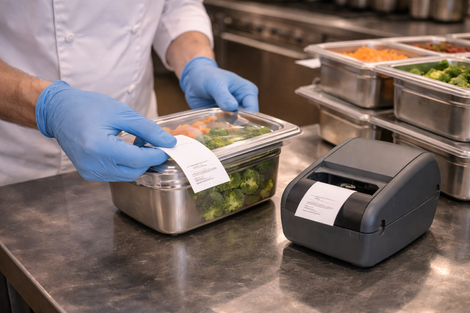 etichette alimentari preparazioni interne stampa cucina professionale